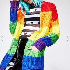 Current mood rainbow cardigan